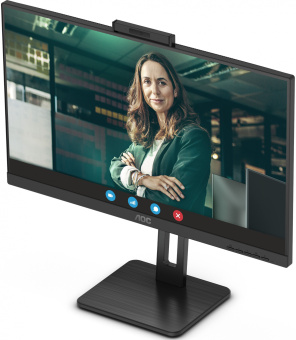 Монитор AOC 27" Pro Q27P3QW черный IPS LED 16:9 HDMI M/M Cam матовая HAS Piv 1000:1 350cd 178гр/178гр 2560x1440 75Hz DP QHD USB 6.6кг - купить недорого с доставкой в интернет-магазине