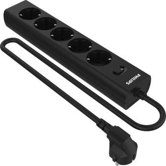Сетевой фильтр Philips CHP2155BA/51 2м (5 розеток) черный (коробка) - купить недорого с доставкой в интернет-магазине