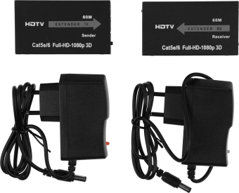 Адаптер аудио-видео Premier 5-877 HDMI (f)/RJ45 черный - купить недорого с доставкой в интернет-магазине