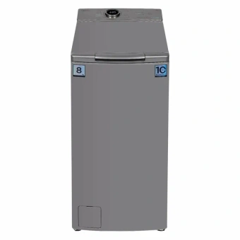Стиральная машина Midea MF100T80BS/S-RU загр.вертикальная макс.:8кг темно-серый - купить недорого с доставкой в интернет-магазине