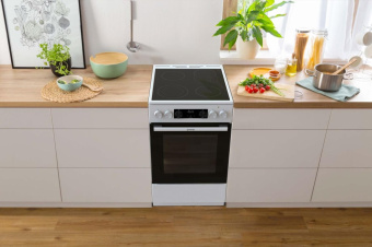 Плита Электрическая Gorenje GECS5C70WA белый/черный стеклокерамика (без крышки) - купить недорого с доставкой в интернет-магазине