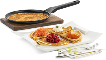 Сковорода блинная Rondell Zeita Neu RDA-1368 круглая 24см покрытие: TriTitan ручка несъемная (без крышки) черный - купить недорого с доставкой в интернет-магазине