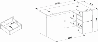 Стол для компьютера Сокол СПм-25 П столешница ЛДСП венге (00-00015989) - купить недорого с доставкой в интернет-магазине