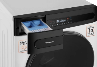 Стиральная машина Weissgauff WMD 46148 DC Inverter Steam класс: B загр.фронтальная макс.:8кг (с сушкой) белый инвертор - купить недорого с доставкой в интернет-магазине