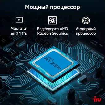 Моноблок IRU 23AM 23.8" Full HD Ryzen 5 5675U (2.1) 8Gb SSD256Gb RGr CR Windows 11 Professional GbitEth WiFi BT 90W Cam черный 1920x1080 - купить недорого с доставкой в интернет-магазине