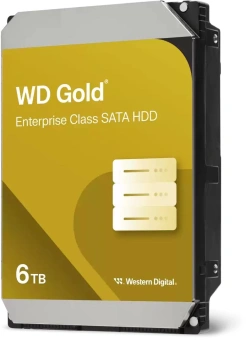 Жесткий диск WD SATA-III 6TB WD6004FRYZ Desktop Gold 512E (7200rpm) 256Mb 3.5" - купить недорого с доставкой в интернет-магазине