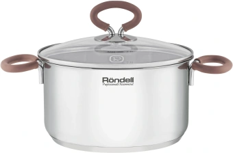 Кастрюля Rondell Etery RDS-1599 3.1л. d=20см (с крышкой) стальной - купить недорого с доставкой в интернет-магазине