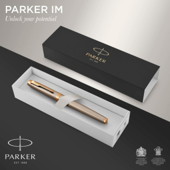 Ручка перьев. Parker IM Core F321 (CW1931649) Brushed Metal GT F сталь нержавеющая подар.кор. - купить недорого с доставкой в интернет-магазине