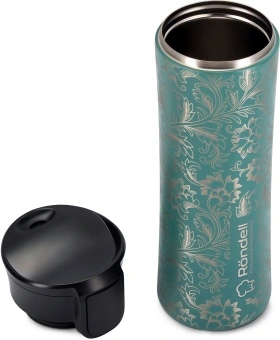 Термокружка для напитков Rondell Arabesco RDS-1967 0.57л. зеленый картонная коробка - купить недорого с доставкой в интернет-магазине