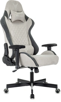 Кресло игровое Knight Regal Fabric светло-серый/серый искусственная замша крестов. металл - купить недорого с доставкой в интернет-магазине