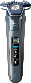 Бритва роторная Philips S7882/55 реж.эл.:3 питан.:аккум. синий/серебристый - купить недорого с доставкой в интернет-магазине