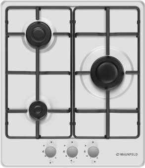 Газовая варочная поверхность Maunfeld EGHE.43.3STS-EW белый - купить недорого с доставкой в интернет-магазине