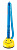 Ручка шариков. автоматическая Deli EQ50-BL синий/прозрачный d=0.7мм син. черн. на подставке резин. манжета
