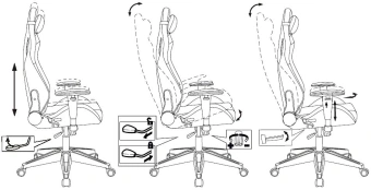 Кресло игровое Knight Outrid Smile черный экокожа с подголов. крестов. пластик - купить недорого с доставкой в интернет-магазине