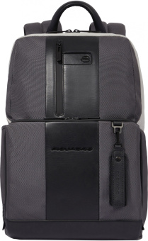 Рюкзак Piquadro Brief2 Special CA3214BR2S/GRN серый/черный нейлон/натур.кожа - купить недорого с доставкой в интернет-магазине