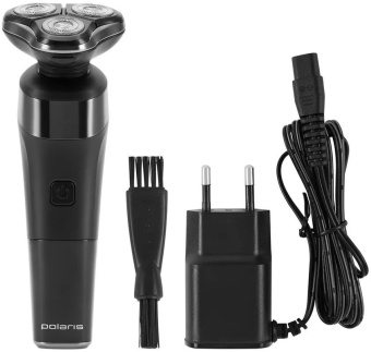 Бритва роторная Polaris PMR 0308RC реж.эл.:3 питан.:элек.сеть/аккум. черный - купить недорого с доставкой в интернет-магазине