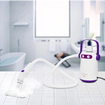 Пароочиститель ручной Kitfort КТ-9109-1 1000Вт белый/фиолетовый - купить недорого с доставкой в интернет-магазине