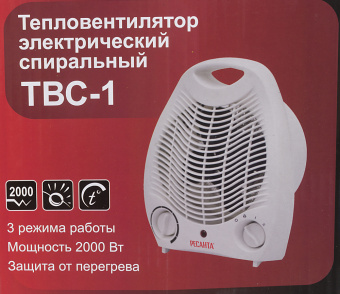 Тепловентилятор Ресанта ТВС-1 2000Вт белый - купить недорого с доставкой в интернет-магазине