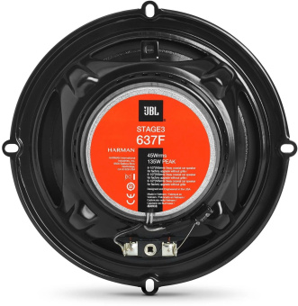 Колонки автомобильные JBL Stage3 637F (без решетки) 225Вт 92дБ 3Ом 16см (6.5дюйм) (ком.:2кол.) коаксиальные трехполосные - купить недорого с доставкой в интернет-магазине