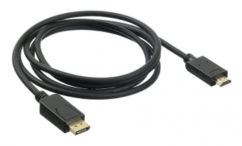 Кабель аудио-видео Buro v. 1.2 DisplayPort (m)/HDMI (m) 2м. Позолоченные контакты черный (BHP DPP_HDMI-2) - купить недорого с доставкой в интернет-магазине