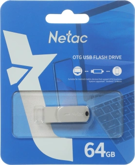 Флеш Диск Netac 64GB U785C NT03U785C-064G-32PN USB3.2 серый - купить недорого с доставкой в интернет-магазине