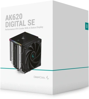 Устройство охлаждения(кулер) Deepcool AK620 Digital SE ARGB Soc-AM5/AM4/1200/1700/1851 черный 4-pin 19-28dB Al+Cu LCD 260W 1400gr Ret (R-AK620-BKADMN-GJD) - купить недорого с доставкой в интернет-магазине
