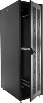 Шкаф серверный ЦМО (ШТК-Э-42.6.10-44АА-9005) напольный 42U 600x1000мм пер.дв.перфор. 2 бок.пан. задн.дв.перфор. направл.под закл.гайки 710кг черный 915мм 105кг - купить недорого с доставкой в интернет-магазине