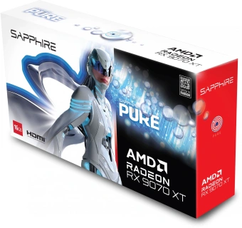 Видеокарта Sapphire PCI-E 5.0 11348-02-20G PURE AMD RADEON RX 9070 XT GAMING OC 16GB DUAL AMD Radeon RX 9070XT 16Gb 256bit GDDR6 2460/20000 HDMIx2 DPx2 HDCP Ret - купить недорого с доставкой в интернет-магазине