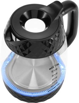 Чайник электрический Polaris PWK 1809CGL 1.8л. 2200Вт черный корпус: стекло/пластик - купить недорого с доставкой в интернет-магазине