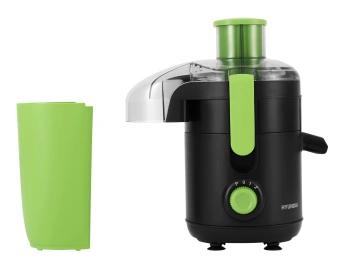 Соковыжималка центробежная Hyundai HY-JE1625 500Вт рез.сок.:450мл. черный/зеленый - купить недорого с доставкой в интернет-магазине