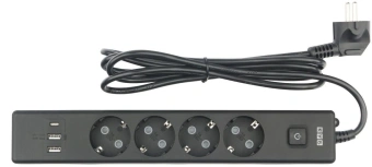 Сетевой удлинитель Powercube PC-7B-2M 1.9м (4 розетки) черный (коробка) - купить недорого с доставкой в интернет-магазине