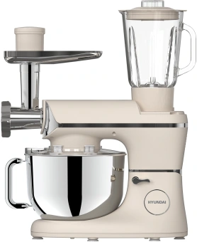 Кухонная машина Hyundai HYM-S9681 планетар.вращ. 1500Вт бежевый - купить недорого с доставкой в интернет-магазине