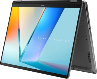 Ноутбук Asus Vivobook 14 Flip TP3407AA-SG111W Core Ultra 7 355 16Gb SSD512Gb Intel Graphics 14" OLED Touch WUXGA (1920x1200) Windows 11 Home grey WiFi BT Cam (90NB17C1-M007C0) - купить недорого с доставкой в интернет-магазине