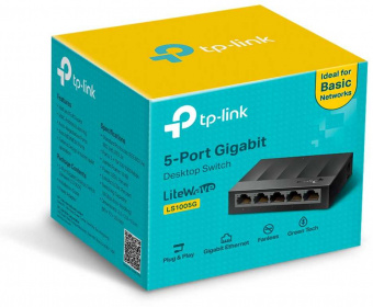 Коммутатор TP-Link LS1005G 5G неуправляемый - купить недорого с доставкой в интернет-магазине