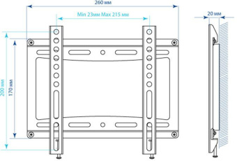 Кронштейн для телевизора Kromax IDEAL-5 белый 15"-47" макс.35кг настенный фиксированный - купить недорого с доставкой в интернет-магазине