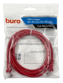 Патч-корд Buro UTP 4 пары cat.5E CCA molded 2м красный RJ-45 (m)-RJ-45 (m) (UTP-5E-2M-R) - цена, купить или заказать с доставкой в интернет-магазине Патч-корд Buro UTP 4 пары cat.5E CCA molded 2м красный RJ-45 (m)-RJ-45 (m) (UTP-5E-2M-R) - купить недорого с доставкой в интернет-магазине