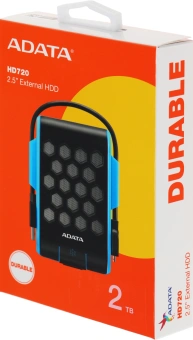 Жесткий диск A-Data USB3.0 2TB AHD720-2TU31-CBL HD720 DashDrive Durable 2.5" синий - купить недорого с доставкой в интернет-магазине