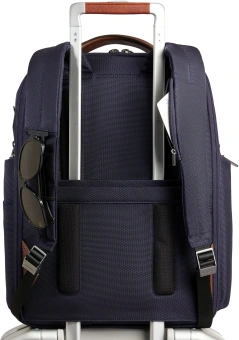 Рюкзак мужской Piquadro Brief2 CA4439BR2BM/BLUCU темно-синий/коричневый нейлон/натур.кожа - купить недорого с доставкой в интернет-магазине