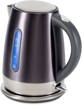 Чайник электрический Hyundai HYK-S7777 1.7л. 2200Вт графит/серебристый корпус: металл - купить недорого с доставкой в интернет-магазине