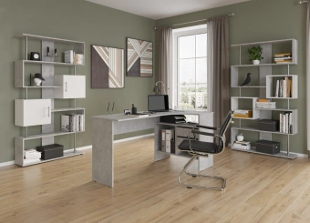 Стол для компьютера Сокол СПм-25 П столешница ЛДСП бетон 145x74x81см (00-00011531) - купить недорого с доставкой в интернет-магазине