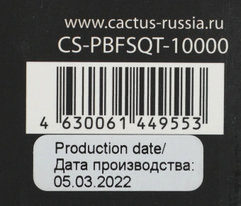 Мобильный аккумулятор Cactus CS-PBFSQT-10000 10000mAh QC/PD 18W 3A USB-A/USB-C беспров.зар. черный - купить недорого с доставкой в интернет-магазине