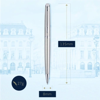 Ручка шариков. Waterman Hemisphere (S0920470) Steel CT M син. черн. подар.кор. - купить недорого с доставкой в интернет-магазине