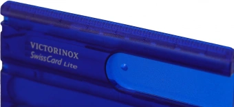 Швейцарская карта Victorinox SwissCard Lite (0.7322.T2) синий полупрозрачный коробка подарочная - купить недорого с доставкой в интернет-магазине