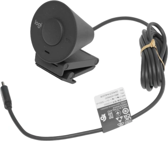 Камера Web Logitech HD Webcam Brio 300 черный 2Mpix (1920x1080) USB Type-C с микрофоном (960-001438) - купить недорого с доставкой в интернет-магазине