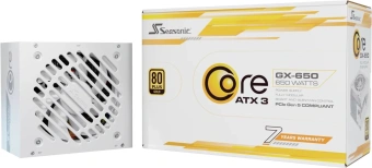 Блок питания Seasonic ATX 650W Core GX-650 WHITE 80+ gold (20+4pin) APFC 120mm fan 6xSATA Cab Manag RTL - купить недорого с доставкой в интернет-магазине