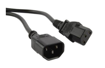 Шнур питания Hyperline PWC-IEC13-IEC14-1.0-BK C13-С14 проводник.:3x0.75мм2 1м 250В 10А (упак.:1шт) черный - купить недорого с доставкой в интернет-магазине