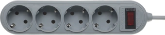 Сетевой фильтр Defender ES Lite 1.8м (4 розетки) серый (коробка) - купить недорого с доставкой в интернет-магазине
