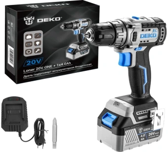 Дрель-шуруповерт Deko Loner 20V One аккум. патрон:быстрозажимной (085-1004) - купить недорого с доставкой в интернет-магазине