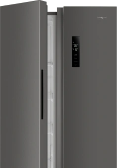 Холодильник Weissgauff WSBS 500 Inverter NoFrost Dark Grey 2-хкамерн. серый стекло инвертер - купить недорого с доставкой в интернет-магазине
