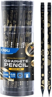 Карандаш ч/г Deli EC042-HB 2.2мм HB кругл. липа ассорти Golden Flower Texture - купить недорого с доставкой в интернет-магазине